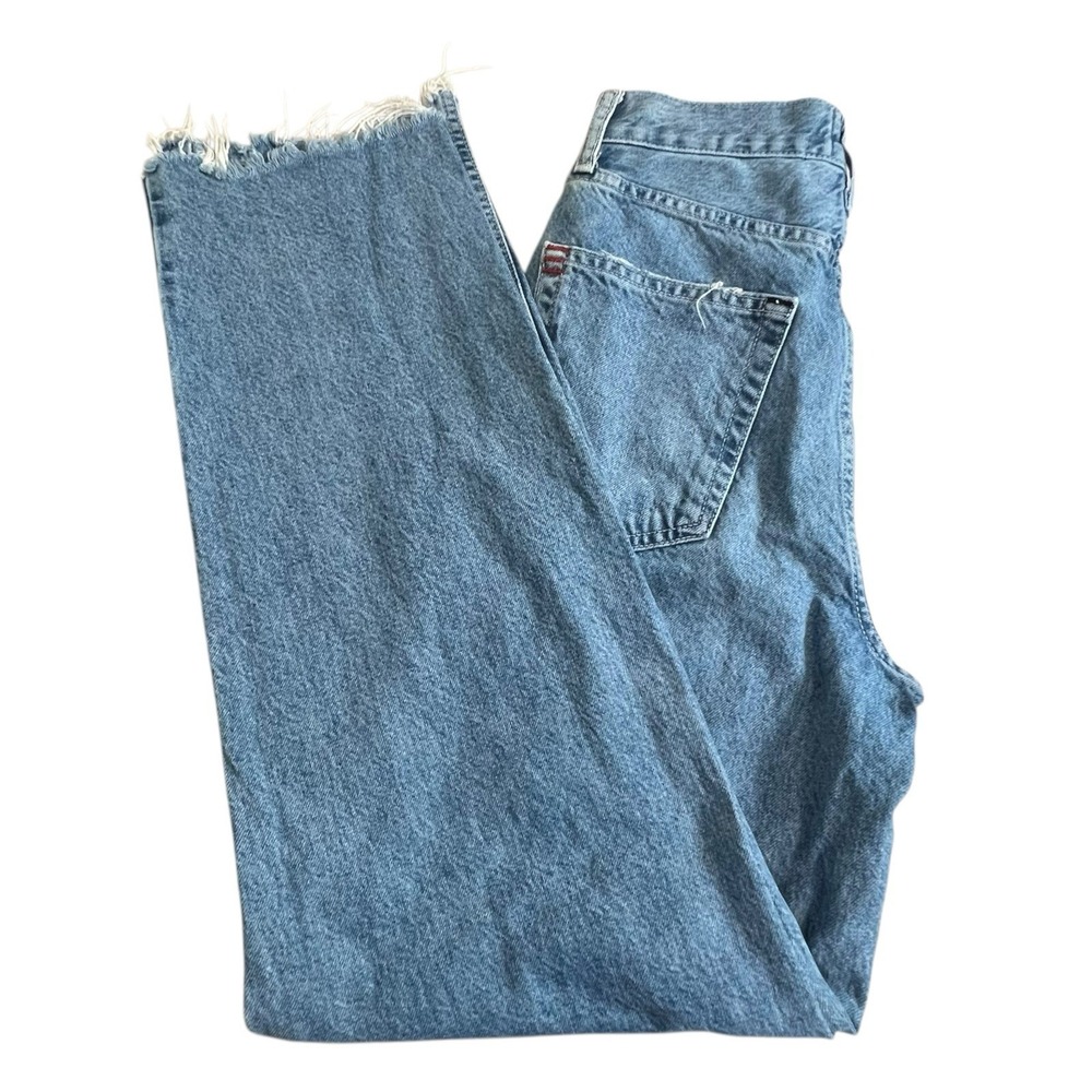 BDG Womens 26 High Rise Baggy Distressed Destroyed Knee Straight Jeans